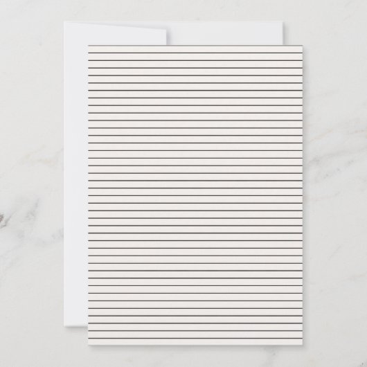 Moderne crèmekleurige zwarte script minimale heden save the date (Achterkant)