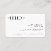 Moderne crèmeneutrale estheticus Elegante Logo Visitekaartje (Achterkant)