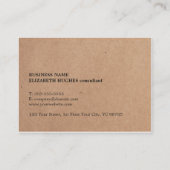 Moderne crèmepapier lichtroze witte meetkunde visitekaartje (Achterkant)