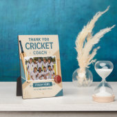 Moderne Cricket Teamfoto Coach Fotoplaat (Zijkant)