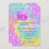 Moderne crool Violet Glitter Drips Tie Dye Kaart (Voorkant / Achterkant)