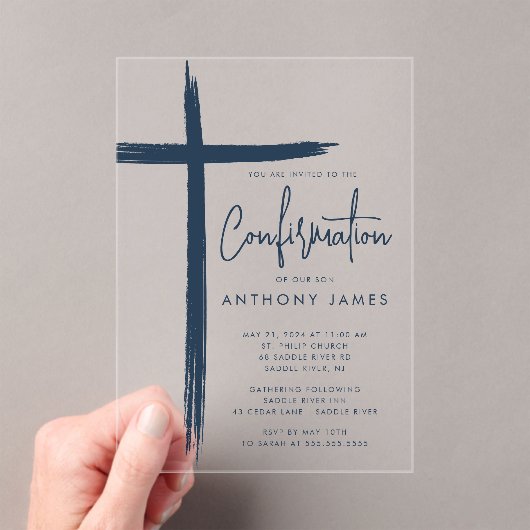 Moderne Cross Boys Bevestiging Uitnodiging (Insitu (Draagbaar))