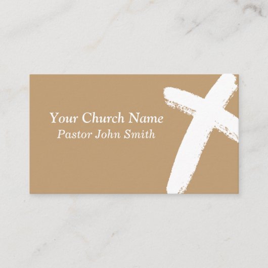 Moderne Cross Church Pastor Visitekaartje (Voorkant)