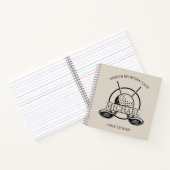 Moderne Cross Club Naam Golf Notitieboek (Binnen)