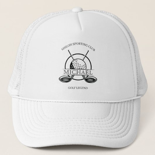 Moderne Cross Club Naam Golfhoed Trucker Pet (Voorkant)