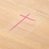 Moderne Cross Meisjes Bevestiging Uitnodiging (Laagn)