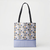 Moderne cruise Ship Travel Pattern Tote Bag (Voorkant)