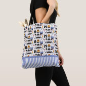 Moderne cruise Ship Travel Pattern Tote Bag (Dichtbij)