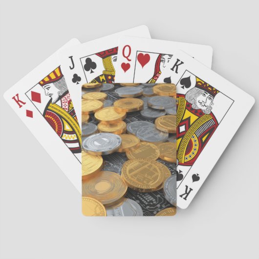 Moderne Crypto Munt Pokerkaarten (Achterkant)