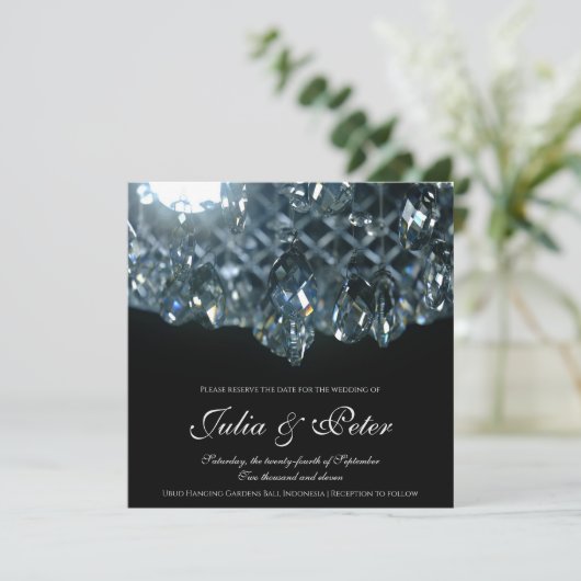 Moderne Crystal Glass Cluhandelier redt datumkaart Kaart (Staand voorkant)