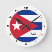 Moderne Cubaanse vlag, Cuba trendy Home / design Ronde Klok (Voorkant)