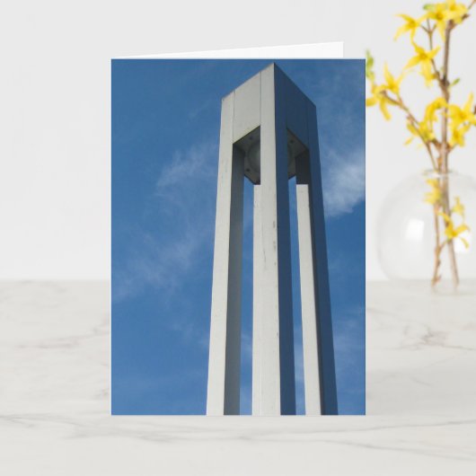 Moderne Cube Sculptuur Kaart (Gele Bloem)