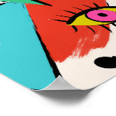 Moderne Cubistische Abstracte Kunstzinnige Vrouwen Poster (Hoek)