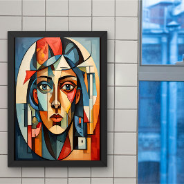 Moderne Cubistische Portret Geometrische Posterpri Perfect Poster