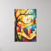 Moderne Cubistische Visie van geheugen Canvas Afdruk (Voorkant)