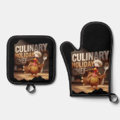 Moderne Culinaire Vakantie Turkije Chef Ovenwant & Pannenlap Set (Voorkant)