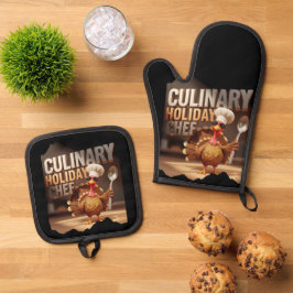 Moderne Culinaire Vakantie Turkije Chef Ovenwant & Pannenlap Set