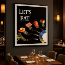 Moderne culinaire vorkkunst voor eetruimtes