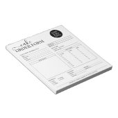 Moderne Cupcake Bakery White Order Form Notitieblok (Schuin)