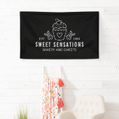 Moderne cupcake bakkerij Pastry Chef Banner (Insitu)