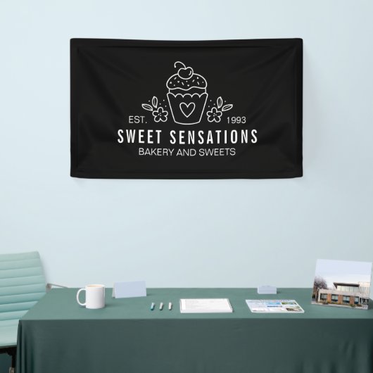 Moderne cupcake bakkerij Pastry Chef Banner (Beurs)
