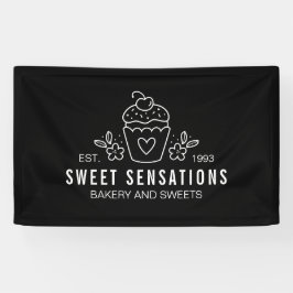 Moderne cupcake bakkerij Pastry Chef Banner