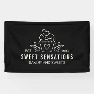 Moderne cupcake bakkerij Pastry Chef Banner