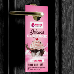 Moderne Cupcake Bakkerij Winkel Gebak Dessert Cake Deurhanger