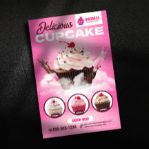Moderne Cupcake Bakkerij Winkel Gebak Dessert Cake