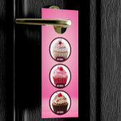 Moderne cupcake bakkerij winkel gebak dessert taar deurhanger
