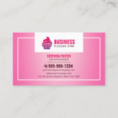 Moderne cupcake bakkerij winkel gebak dessert taar visitekaartje (Achterkant)