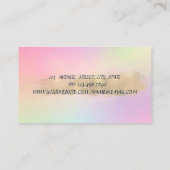 Moderne cupcake bakkerpenseel Slag holografisch Visitekaartje (Achterkant)