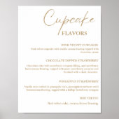Moderne Cupcake bruiloft menu teken dessert teken Poster (Voorkant)