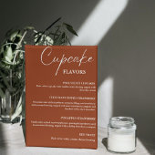 Moderne Cupcake bruiloft menu teken dessert teken Poster