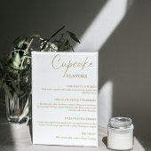 Moderne Cupcake bruiloft menu teken dessert teken Reclamebord Met Voetstuk