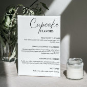 Moderne Cupcake bruiloft menu teken dessert teken Reclamebord Met Voetstuk