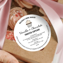 Moderne Cupcake Cake Bakkerij Cottage Law Label