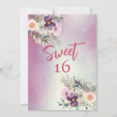 Moderne cupcake girly waterverf boho floral kaart (Achterkant)