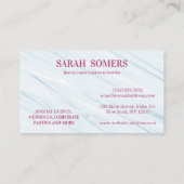 Moderne cupcake Logo Bakery Chef Catering Confetti Visitekaartje (Achterkant)