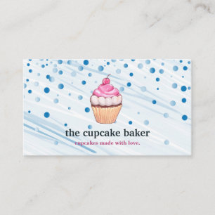 Moderne cupcake Logo Bakery Chef Catering Confetti Visitekaartje