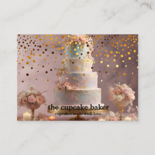 Moderne cupcake Logo Bakery Chef Catering Confetti Visitekaartje
