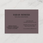 Moderne cupcake Logo Bakery Chef Catering Confetti Visitekaartje (Achterkant)