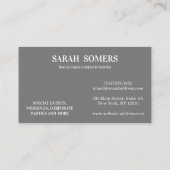 Moderne cupcake Logo Bakery Chef Catering Confetti Visitekaartje (Achterkant)