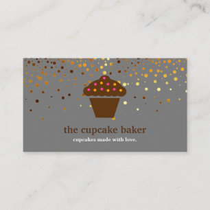 Moderne cupcake Logo Bakery Chef Catering Confetti Visitekaartje