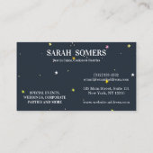 Moderne cupcake Logo Bakery Chef Catering Confetti Visitekaartje (Achterkant)