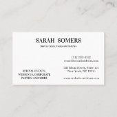 Moderne cupcake Logo Bakery Chef Catering Confetti Visitekaartje (Achterkant)