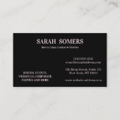 Moderne cupcake Logo Bakery Chef Catering Confetti Visitekaartje (Achterkant)