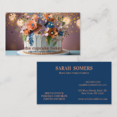 Moderne cupcake Logo Bakery Chef Catering Confetti Visitekaartje (Voorkant / Achterkant)