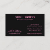 Moderne cupcake Logo Bakery Chef Catering Confetti Visitekaartje (Achterkant)