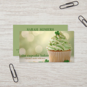 Moderne cupcake Logo Bakery Chef Catering Confetti Visitekaartje